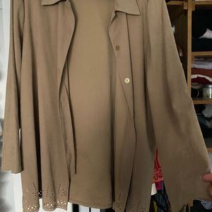 Vintage Beige Shirt or Oversized Shacket